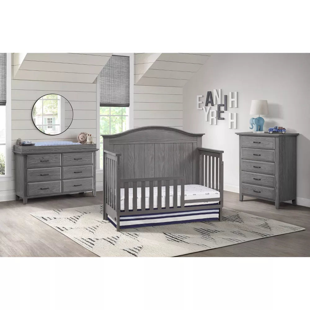 Soho Baby Chandler Graphite Gray 4-in-1 Convertible Crib