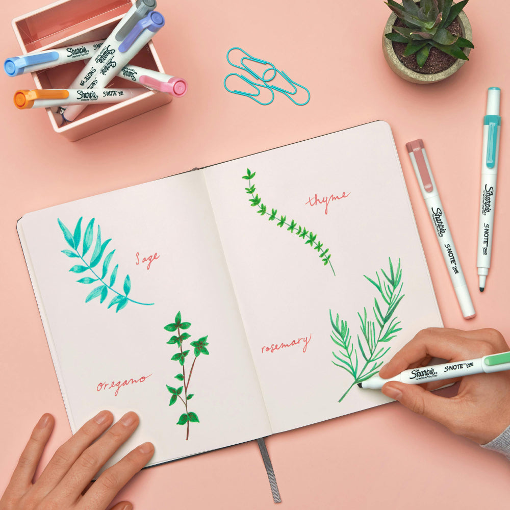 Marcadores creativos de doble punta Sharpie S-Note Duo (juego de 8)