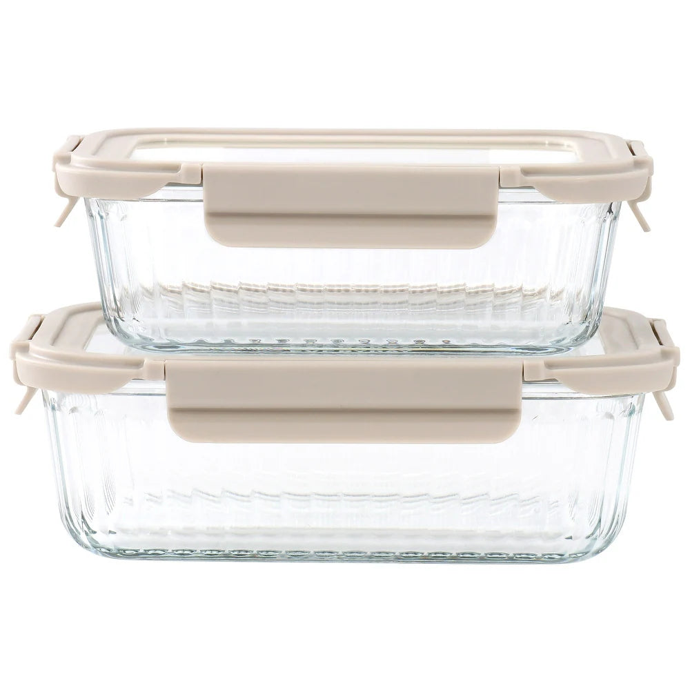 Martha Stewart 140904 Everyday Clifftop Glass Storage Container Set (4 Pieces)