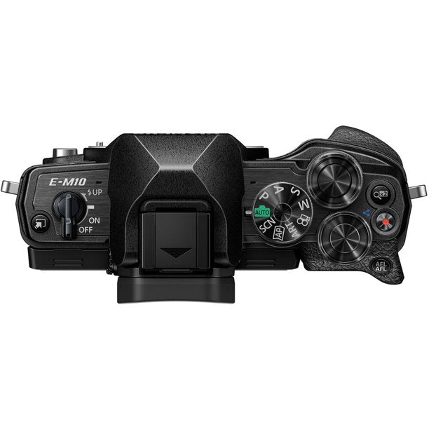 OLYMPUS OM-D E-M10 Mark IV Mirrorless Digital Camera with 14-42mm Lens - Black - Curacao