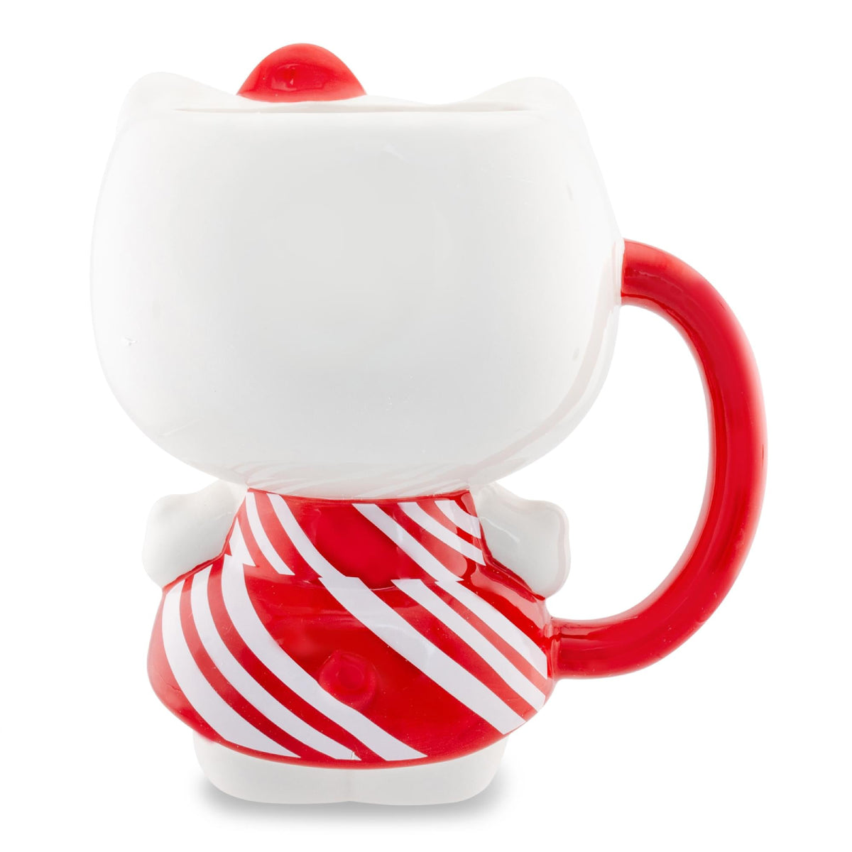 Sanrio Hello Kitty Candy Cane Dress 3D 20 oz Sculpted Ceramic Mug - Red/White