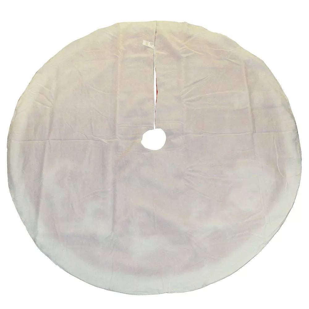 Kurt Adler 50" Santa Sleigh Tree Skirt - Red/White