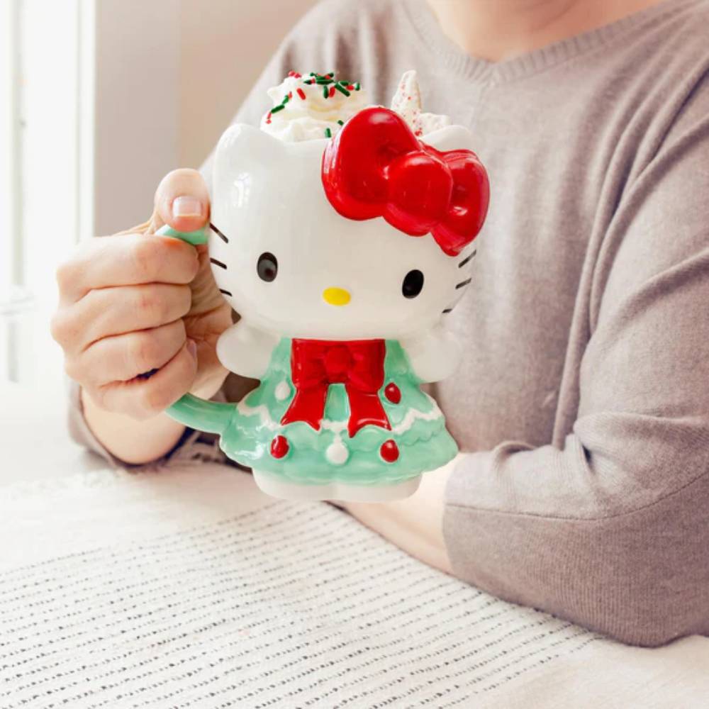 Sanrio Hello Kitty 20 oz Ceramic 3D Sculpted Mug - Multicolor