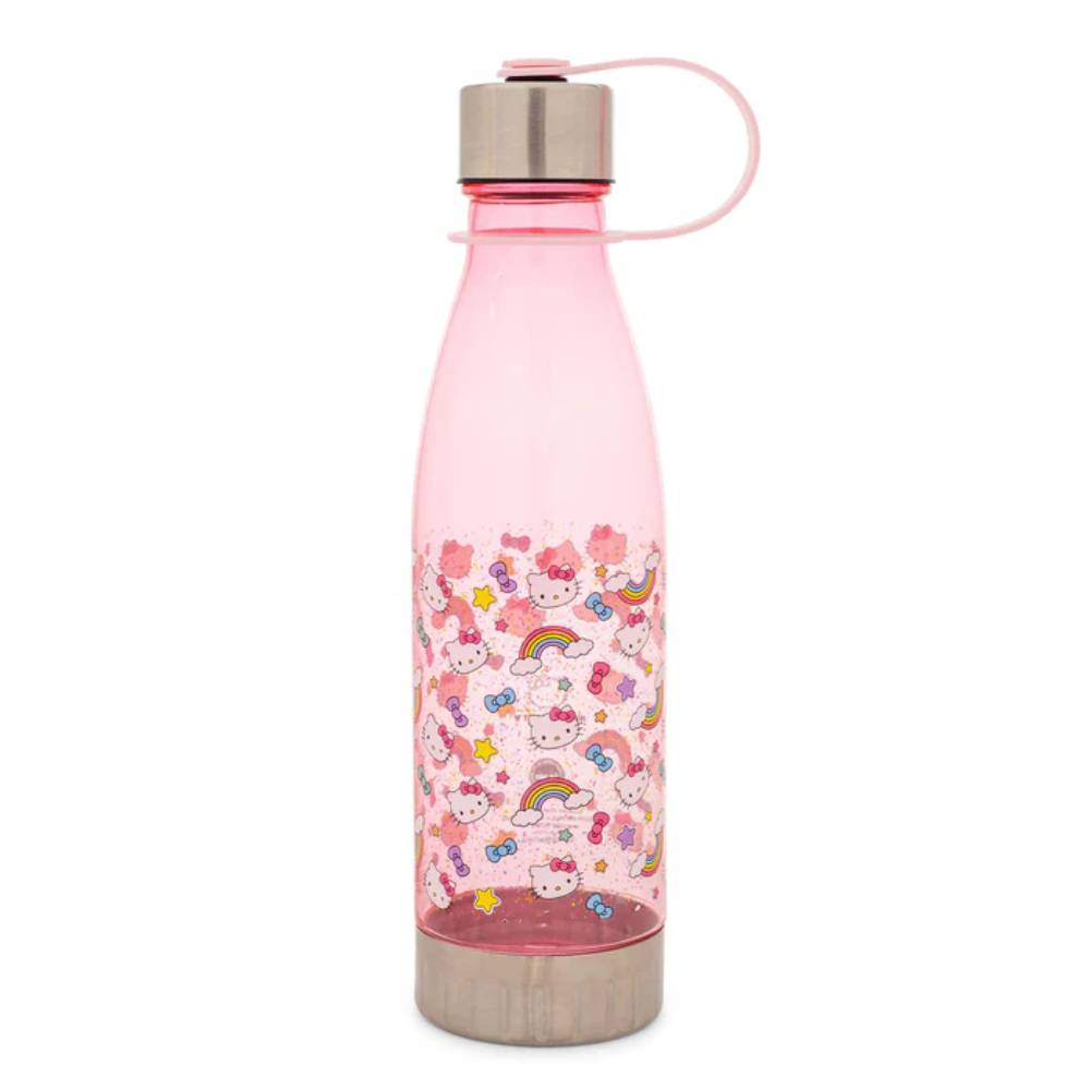Sanrio Hello Kitty Pastel Star Toss 20 oz Print Water Bottle With Lid - Pastel Pink