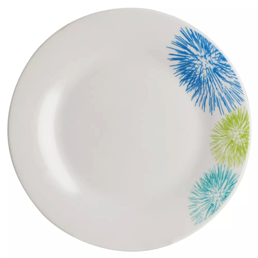 Gibson Home Meadow Dinnerware Set (12-Pieces) - White/Blue