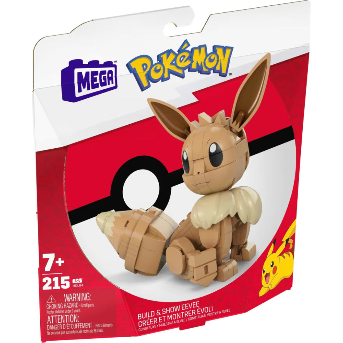 Mega Pokémon Show Eevee Building Toy Set (215-Pieces) - Brown