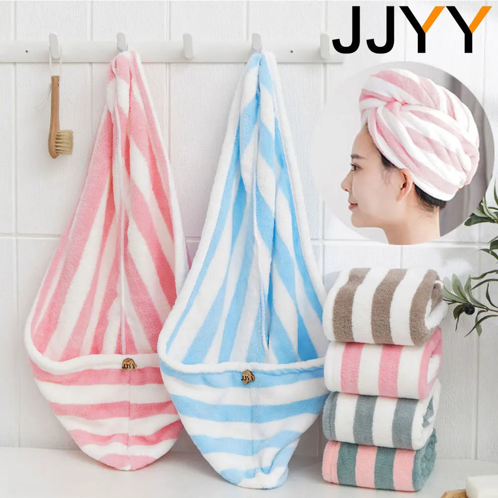 Hair Towel Wrap Fast Dry Hair Towel Super Absorbent Microfiber Coral Velvet Turban