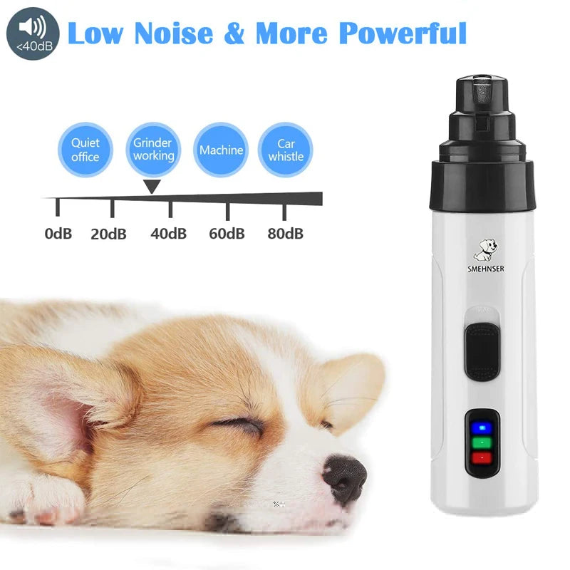 Rechargeable Electric Dog Nail Grinder USB Charging Pet Nail Clipper for Safe Grooming of Dogs and Cats