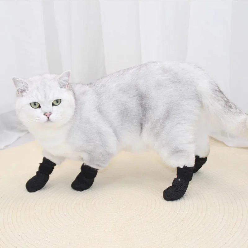 2025 NEW Cat Socks Anti-Slip Anti-Scratch Silent Small And Medium Dogs Anti-Dirty No Fall Off Warm Home Corgi Pet Foot Covers