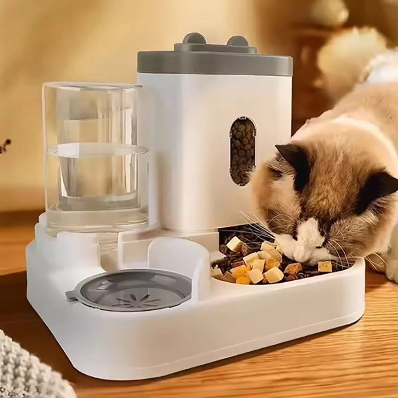 Pet large-capacity feeder integrated automatic water dispenser cat food bowl dog feeding bowl cat bowl dog bowl pet supplies