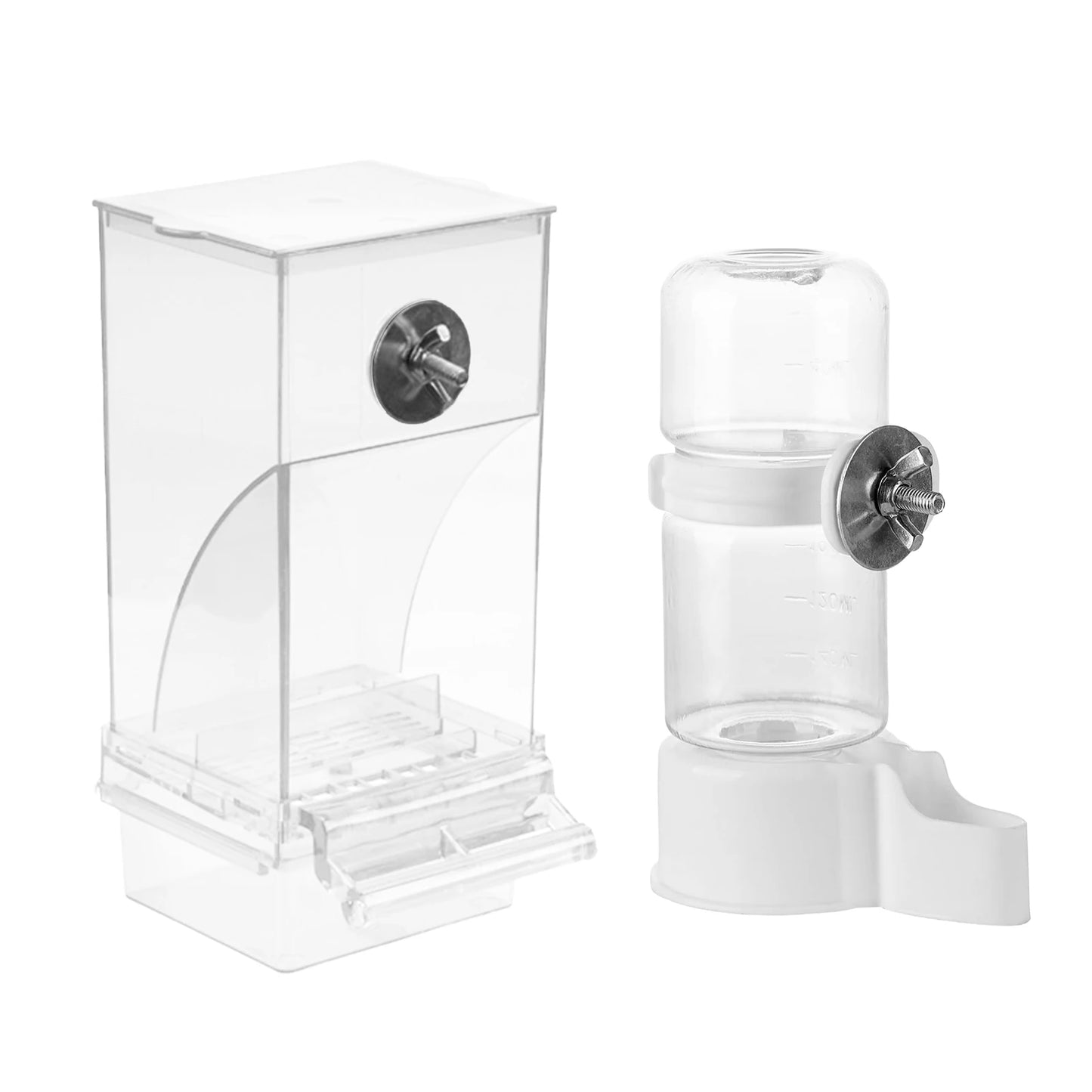 Automatic Bird Feeder Parrot Water Dispenser Cage Accessories for Small Medium Parakeets Food Container Bird Feeding Supplies