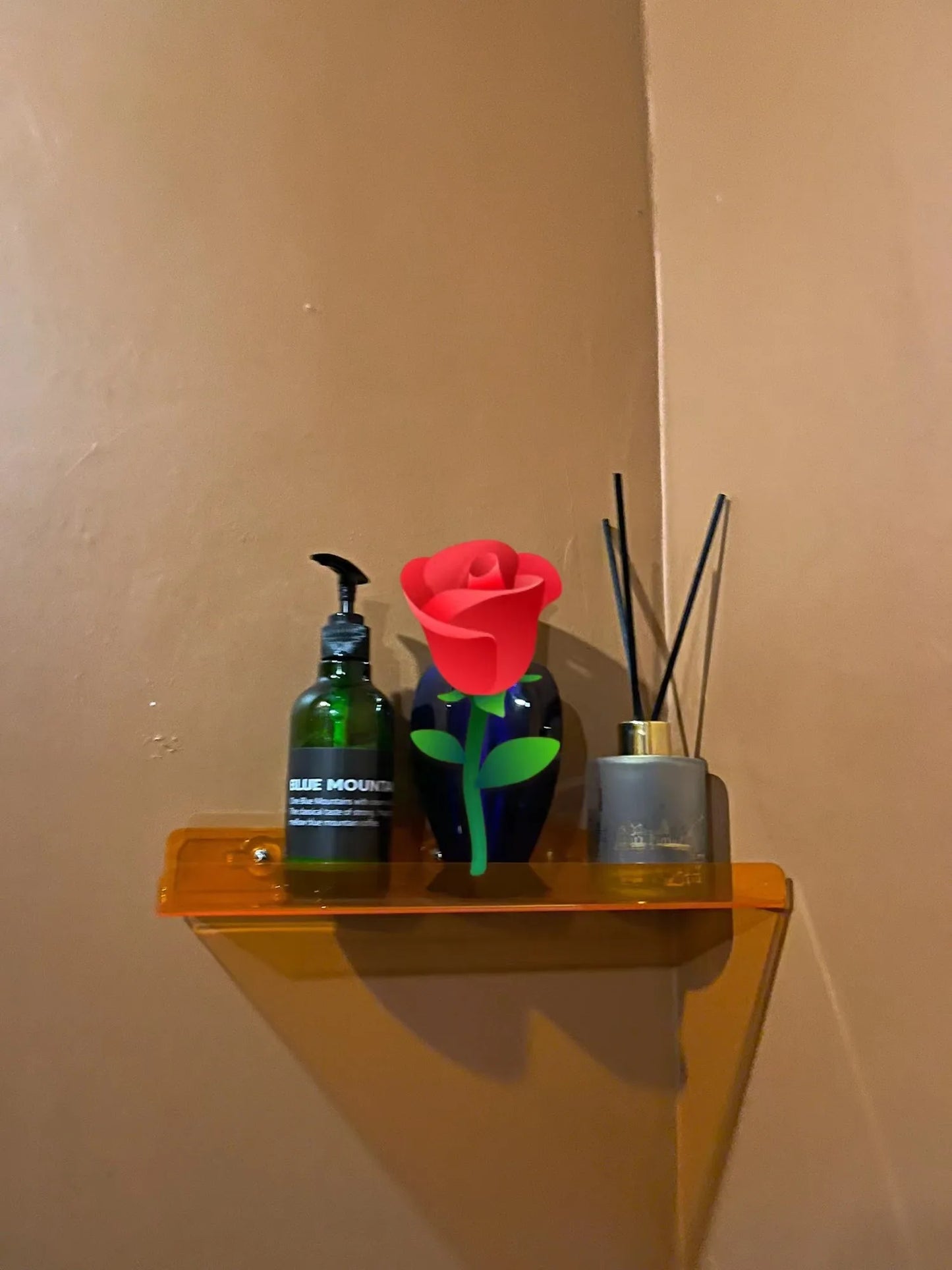 Colour Invisible Acrylic Floating Shelves Wall Mounted Bookshelf Storage Rack for Room and Bathroom