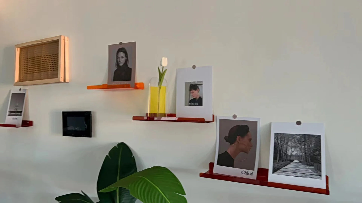 Colour Invisible Acrylic Floating Shelves Wall Mounted Bookshelf Storage Rack for Room and Bathroom