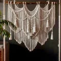 Hand-Woven Macrame Cotton Door Curtain Tapestry Boho Art