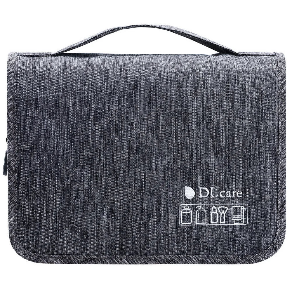 DUcare Foldable Makeup Bag Travel Hanging Organizer Case for Dry Wet Separation of Cosmetics and Toiletries