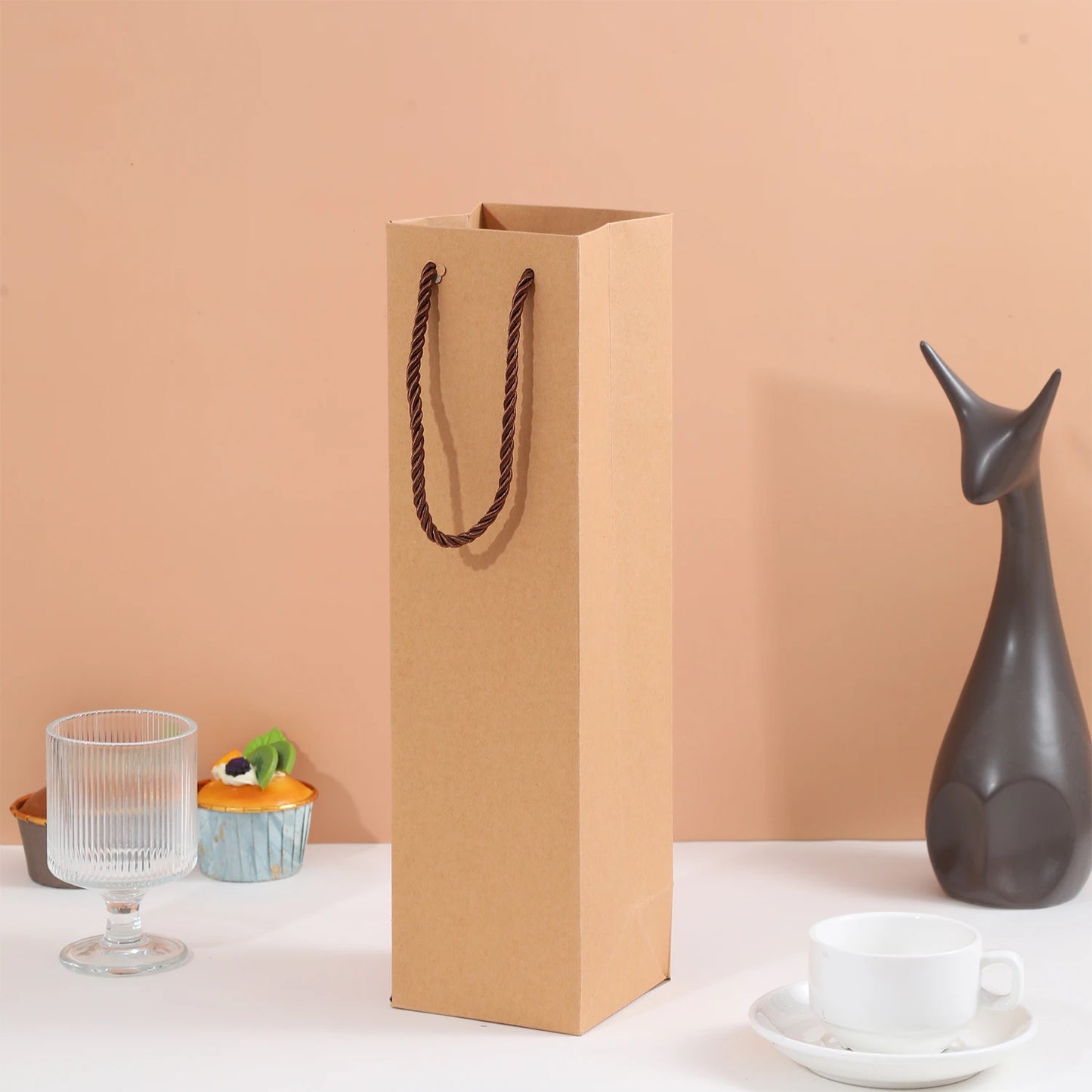 Multi-Color Red Wine Gift Bags Set of 8 Thick Cardboard Durable Packaging for Parties and Family Dinners