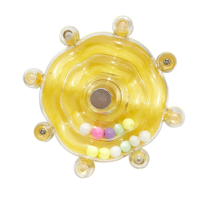 Parrot Flying Saucer Rotating Colorful Pearl Ball Rice Wheel Pet Toy Relieve Stress Bird Fun Boredom Chewing Bird Toy Supplies