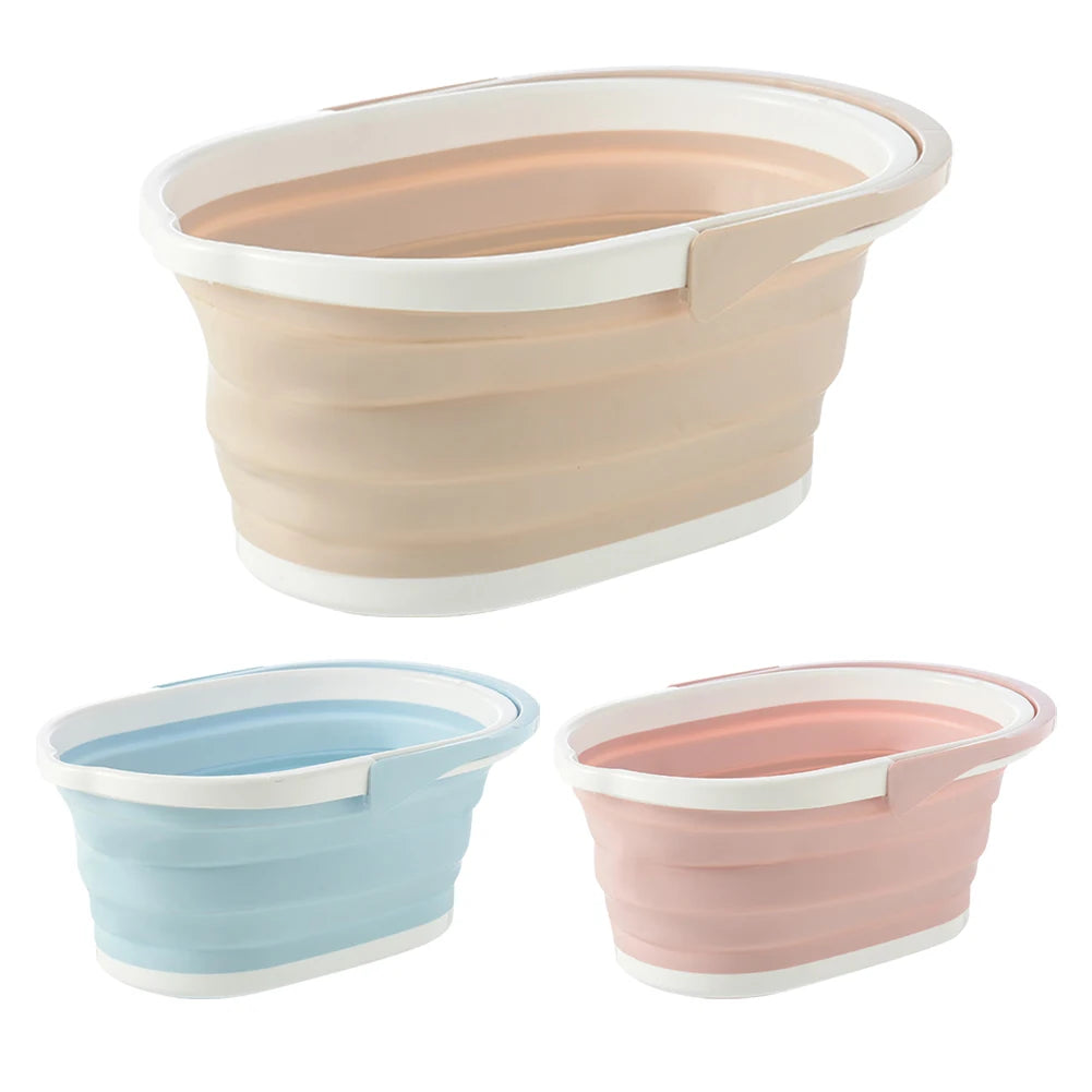 Foldable Mop Bucket Portable Wash Basin Large Capacity Dishpan for Kitchen and Bathroom Cleaning Space Saving Design