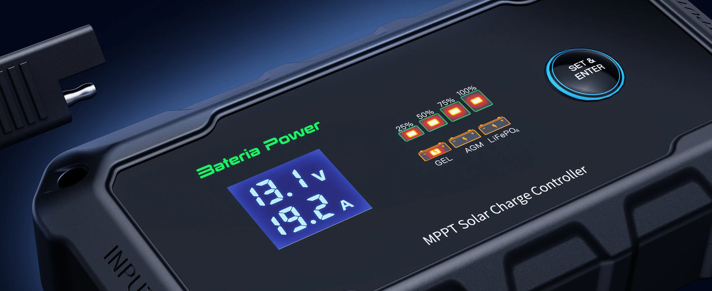 20A 12V/24V MPPT Solar Charge Controller with LCD Display