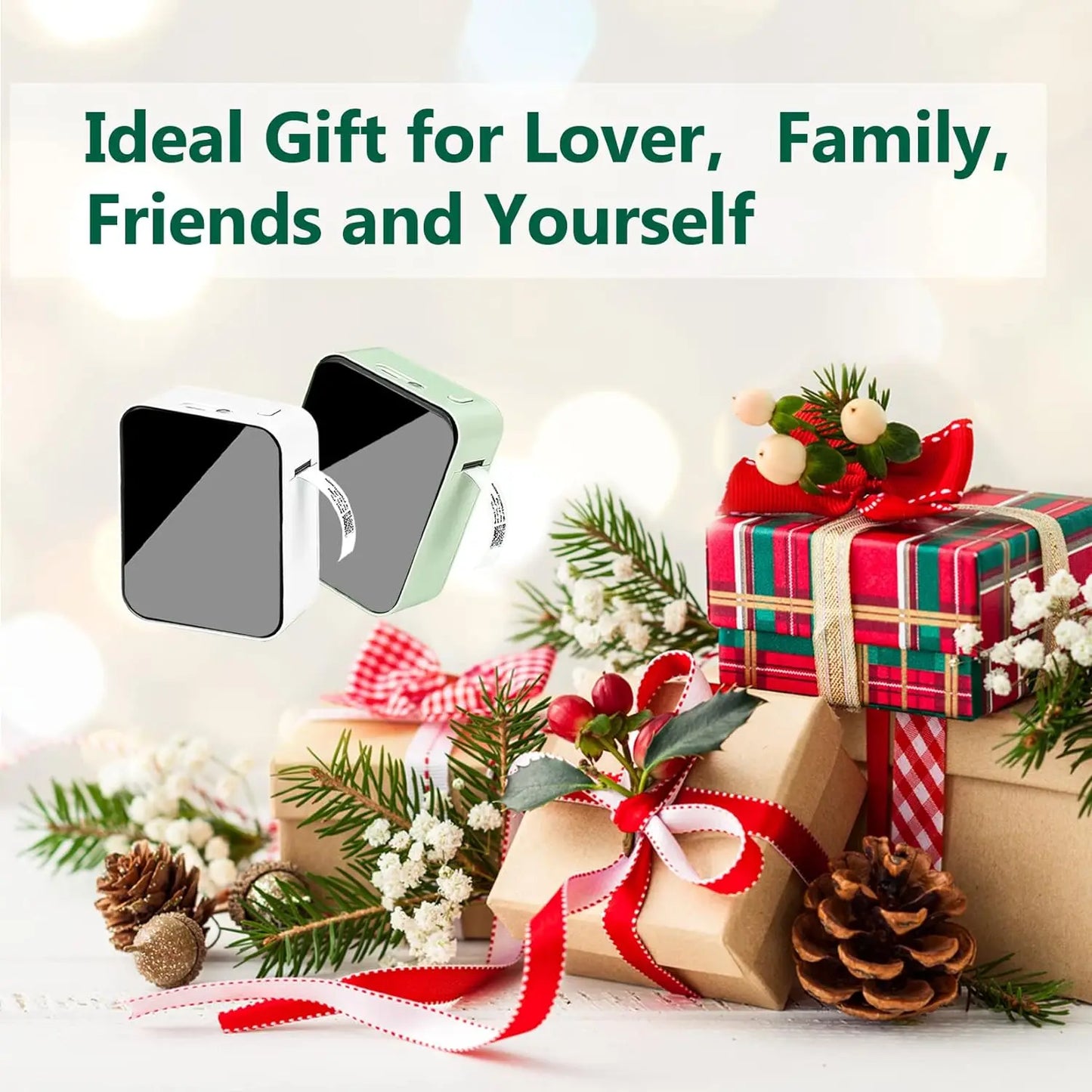 Marklife P15 Bluetooth Thermal Label Printer Portable Inkless Label Maker for Home and Office Use