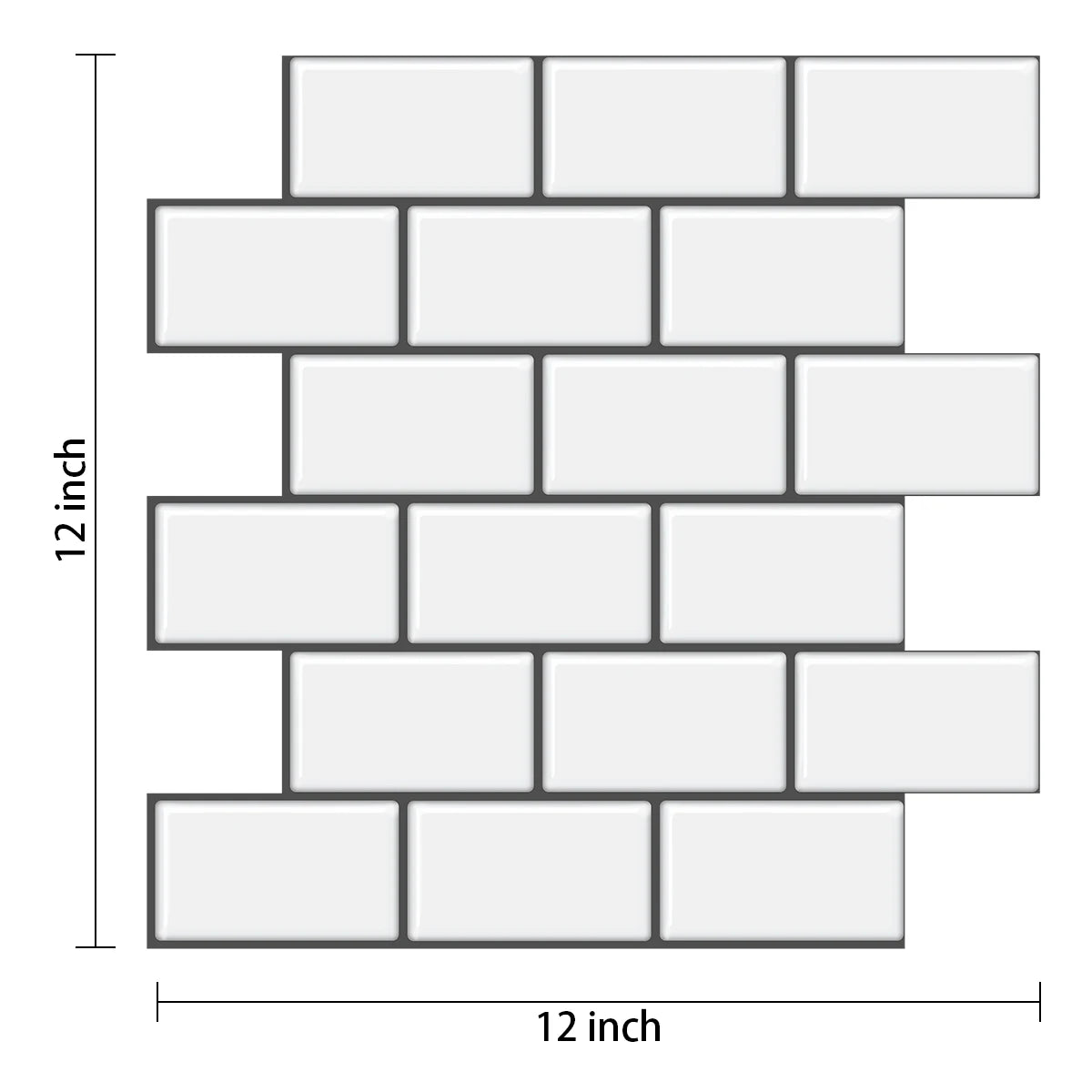 Subway Wall Stickers Peel and Stick 3D Brick Vinyl Wallpaper 10 Sheets