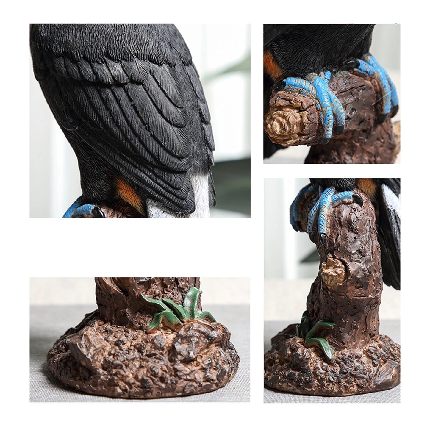 Toucan Figurine 12 Inch Tall Indoor Desktop Decoration Realistic Animal Figure for Home Office Teaching Tool