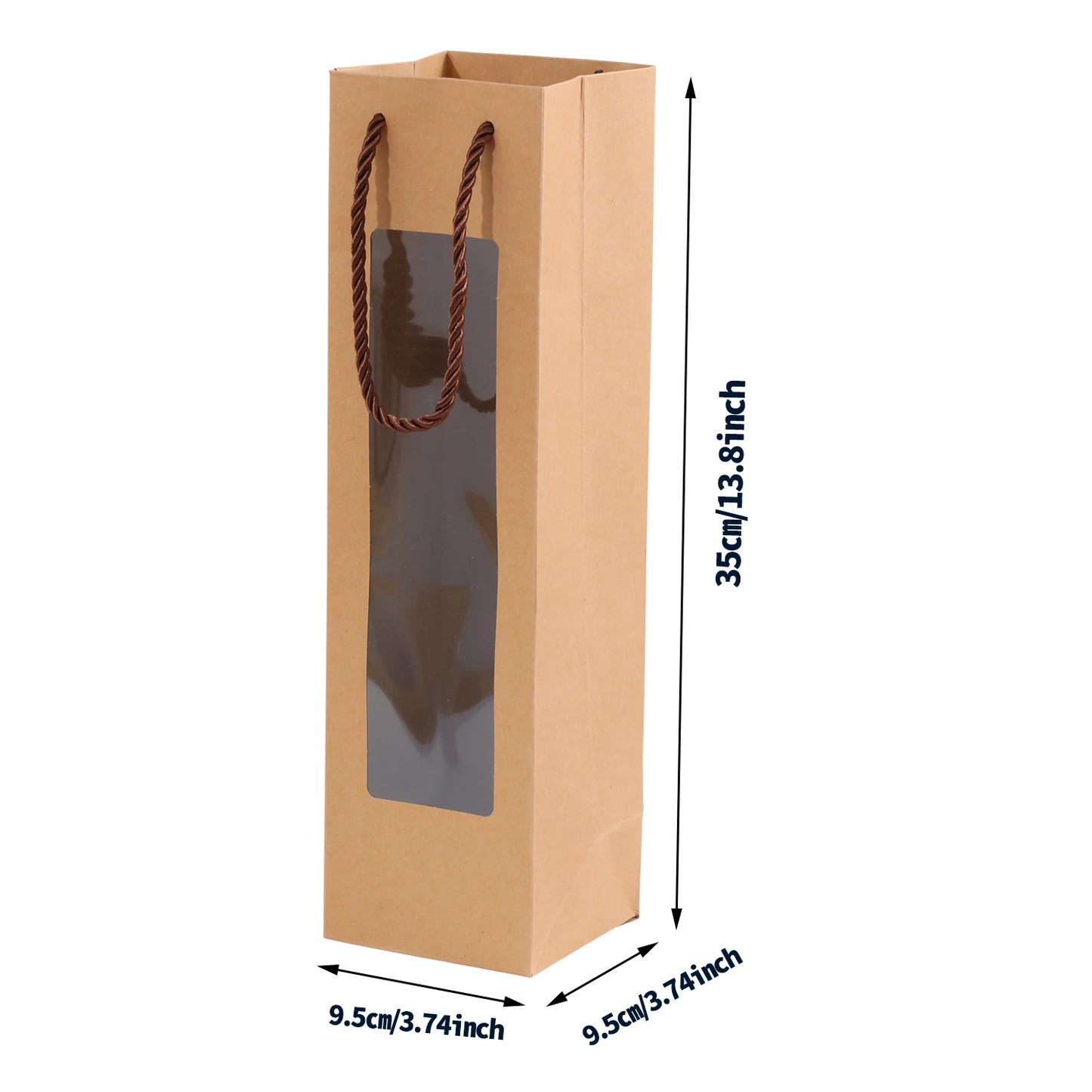 Multi-Color Red Wine Gift Bags Set of 8 Thick Cardboard Durable Packaging for Parties and Family Dinners