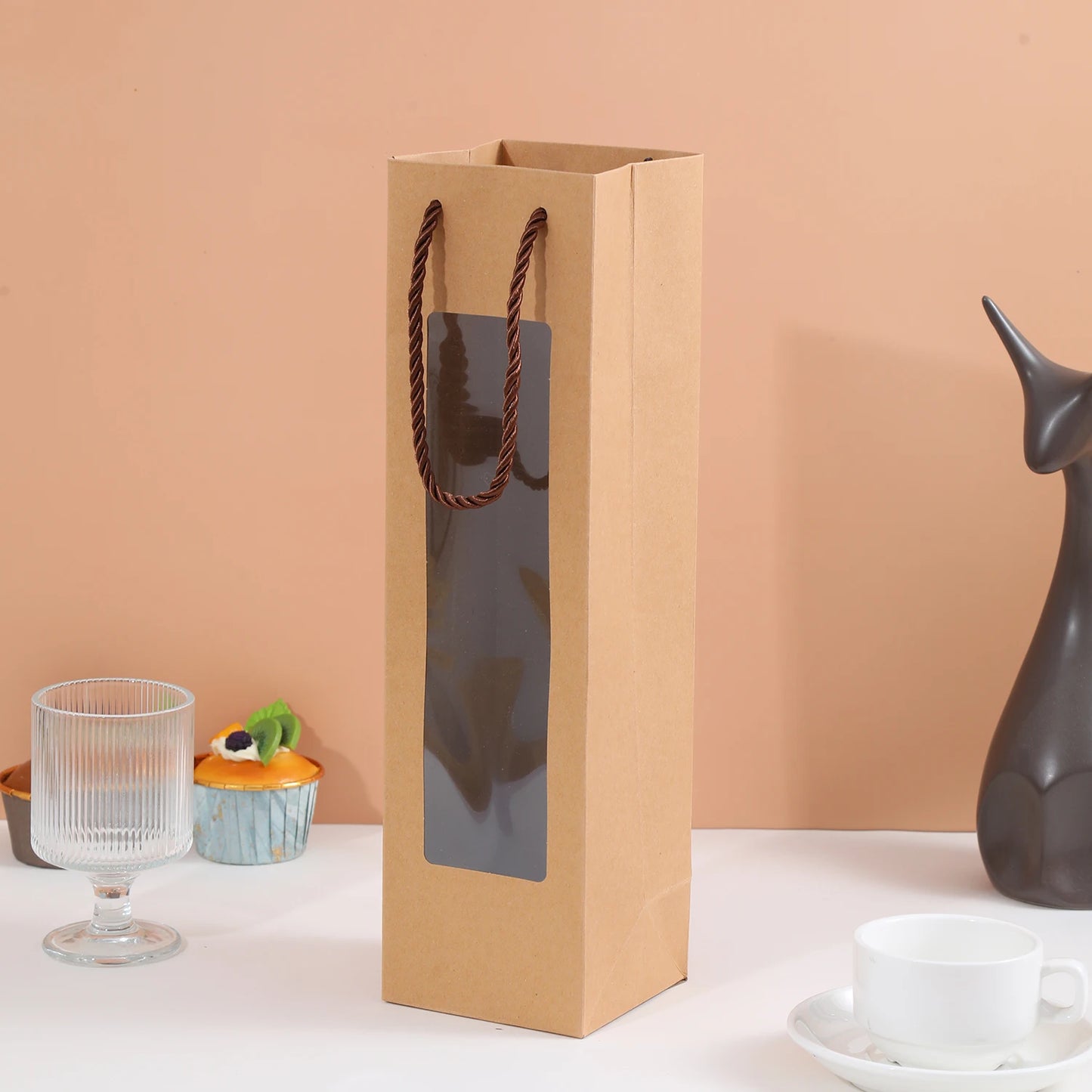 Multi-Color Red Wine Gift Bags Set of 8 Thick Cardboard Durable Packaging for Parties and Family Dinners