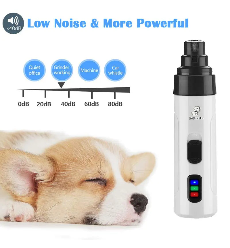 Rechargeable Electric Dog Nail Grinder USB Charging Pet Nail Clipper for Safe Grooming of Dogs and Cats