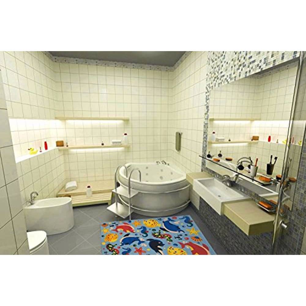 L.A Rugs Fun Time Aquarium Rectangular Area Rug - Blue