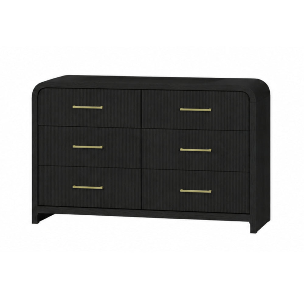 Ridgemont 62" Dresser with 6 Drawers by Elements - Black