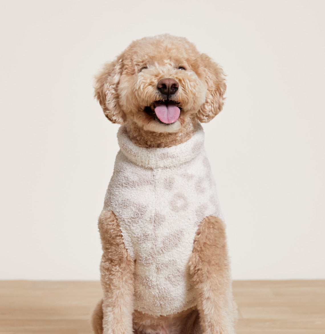 Barefoot Dreams CozyChic Barefoot in the Wild Pet Sweater Cream Stone