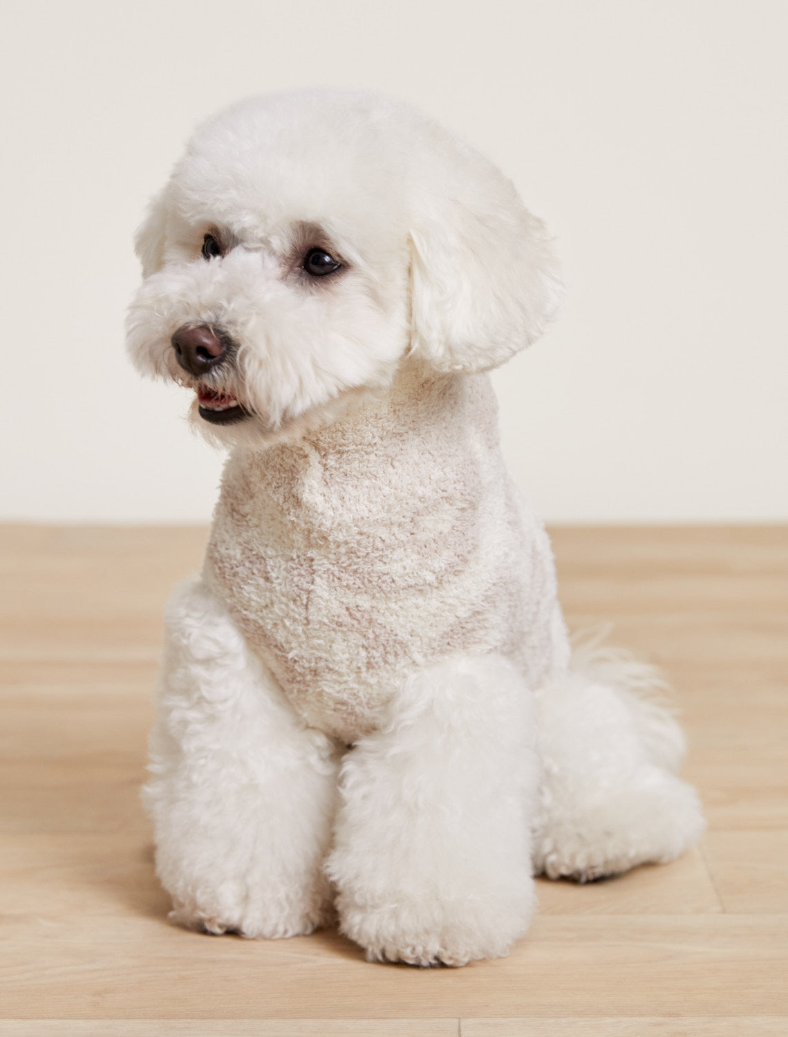 Barefoot Dreams CozyChic Barefoot in the Wild Pet Sweater Cream Stone