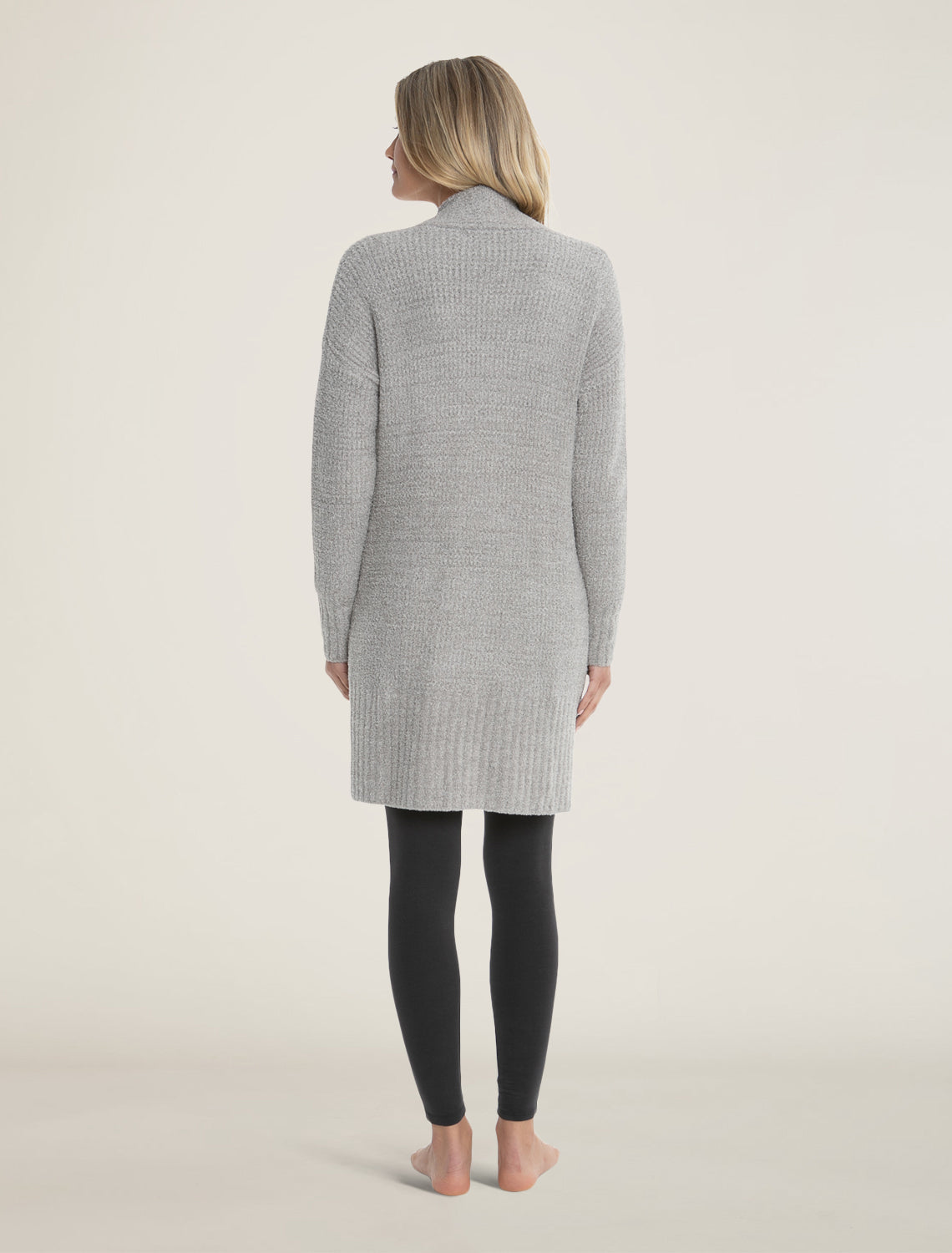 Barefoot Dreams CozyChic Lite Long Weekend Cardi Pewter Silver