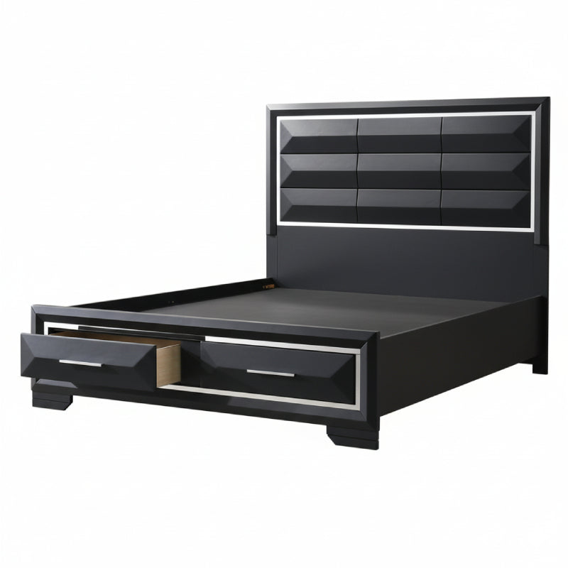Genoa Queen Bed by Best Home - Black