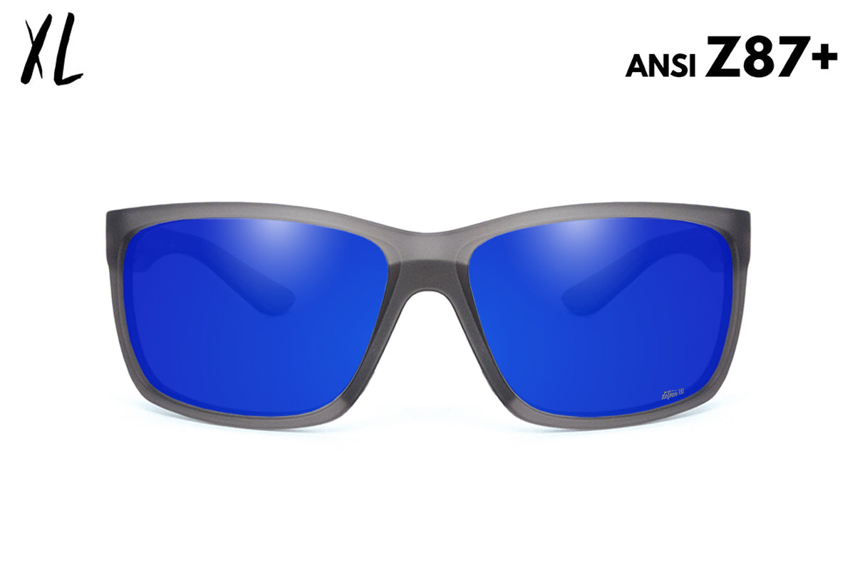 Breach XL - Frosted Gray - Deep Blue Polarized ANSI Z87+