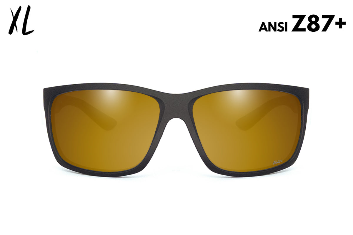 Breach XL - Matte Black - 24k Gold Polarized ANSI Z87+