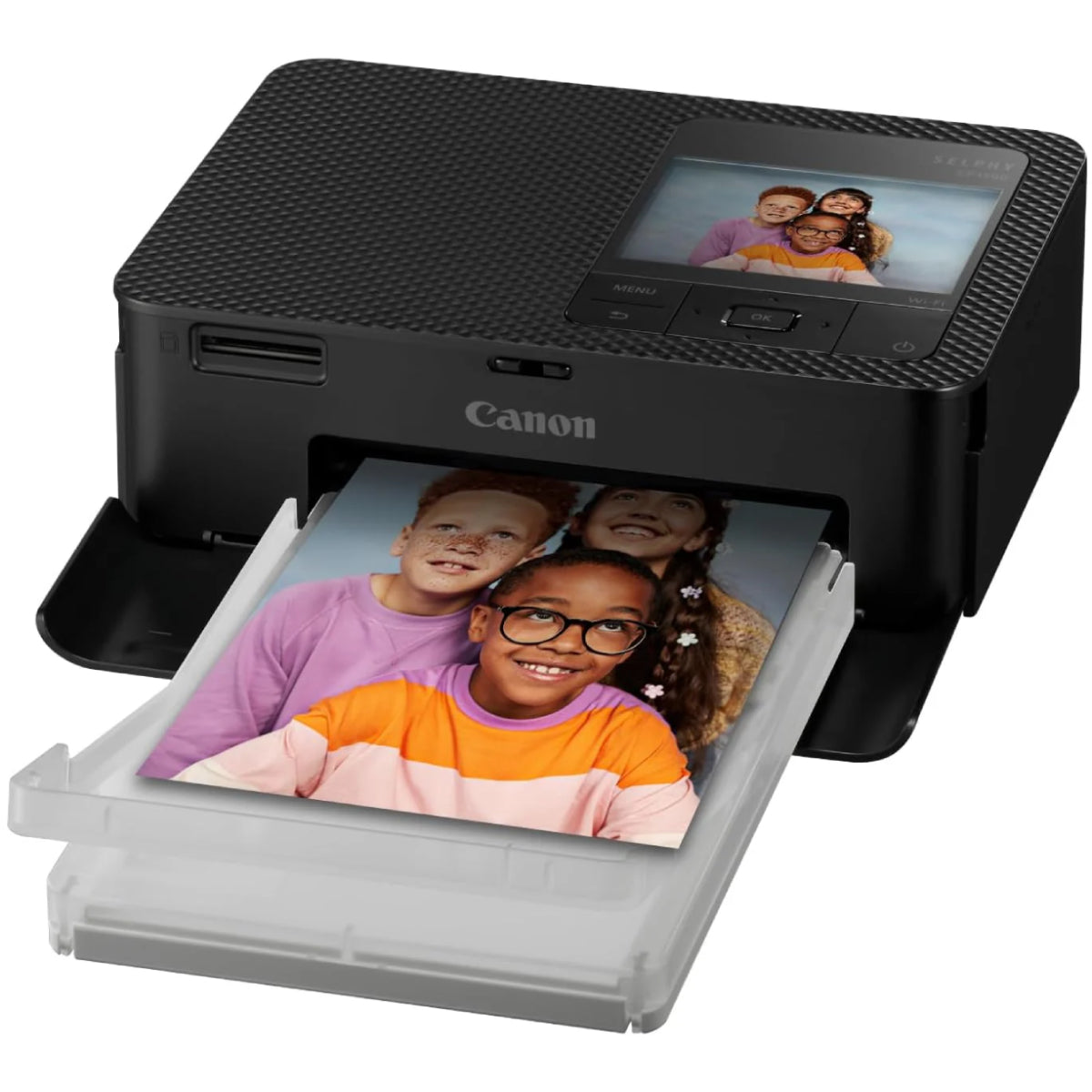Bundle: Canon Selphy CP1500 Wireless Compact Photo Printer - Black + KP-108IN Ink/Paper Set for Selphy Printer