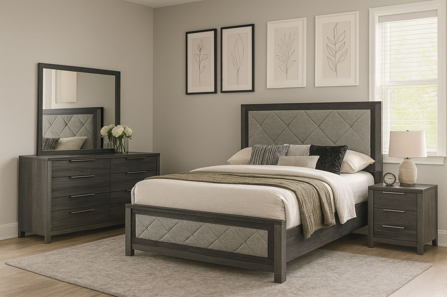 Cashmere 3pcs Full Bed Set