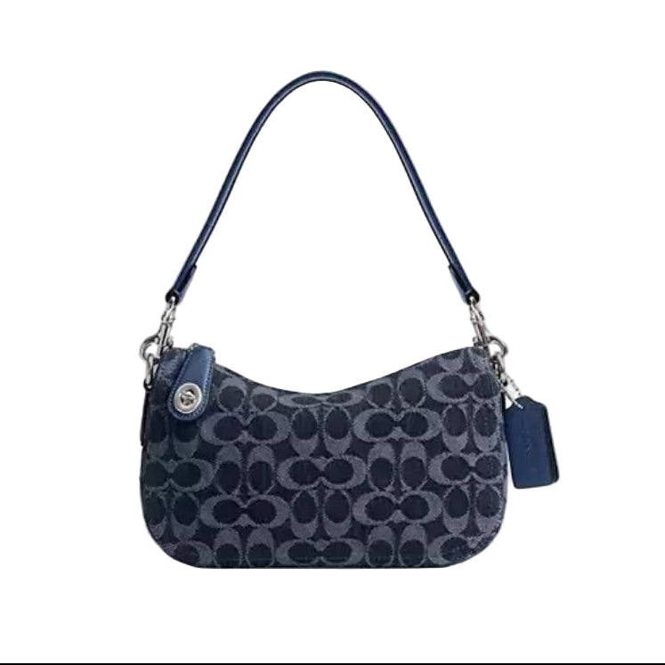 Coach Denim Swinger Shoulder Bag - Blue