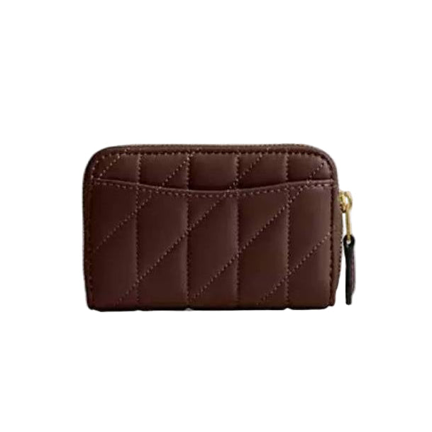 Coach Essential Small Zip Around Card Case with Pillow Quilting