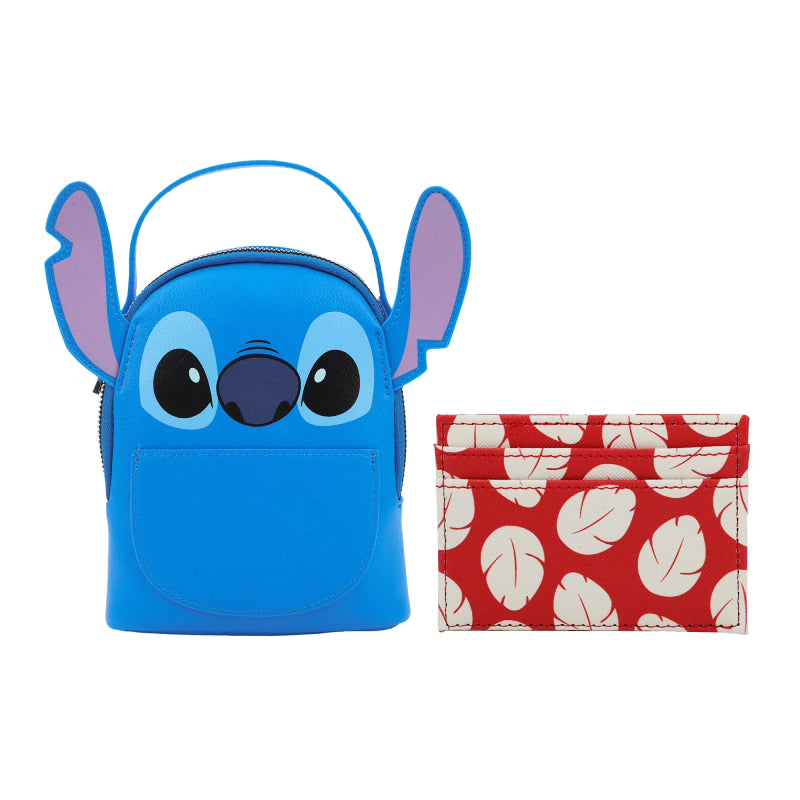 Disney Stitch Wristlet and Card Wallet Box Set - Blue/Red
