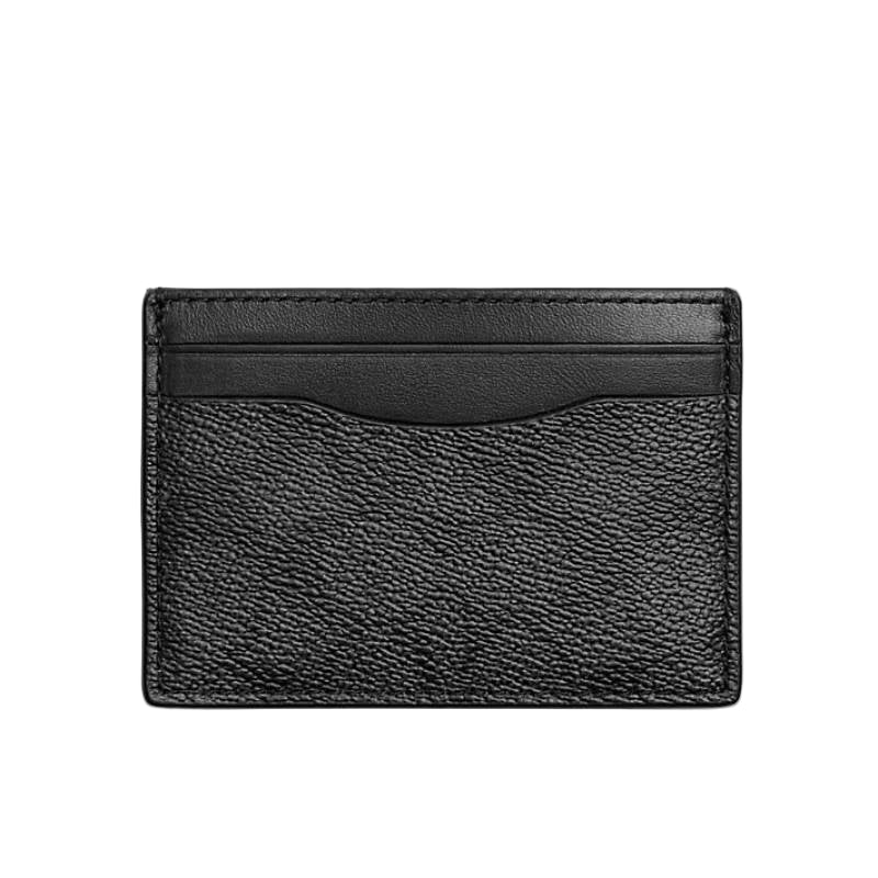 Coach Money Clip Card Case Wallet - Black Curacao Coach Money Clip Card Case Wallet - Black Curacao