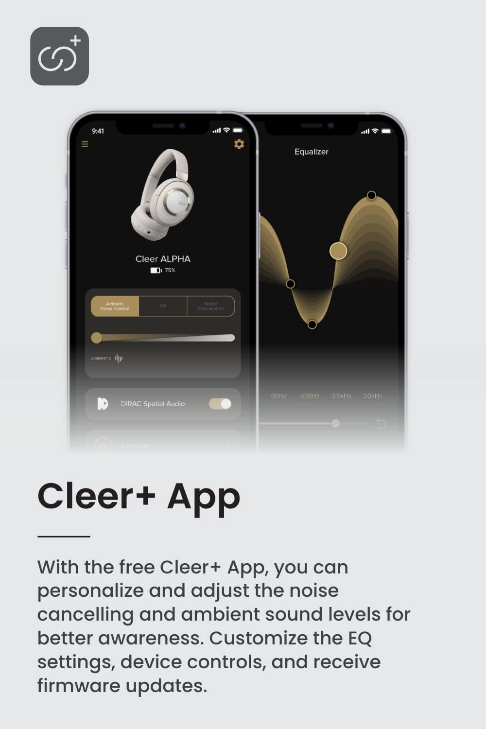 Cleer Audio Alpha Adaptive Active Noise Canceling Bluetooth Headphones