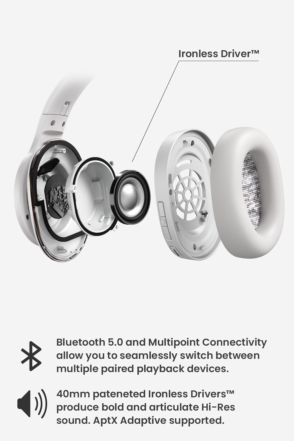 Cleer Enduro Active Noise cancelling Wireless Over-the-Ear Headphones