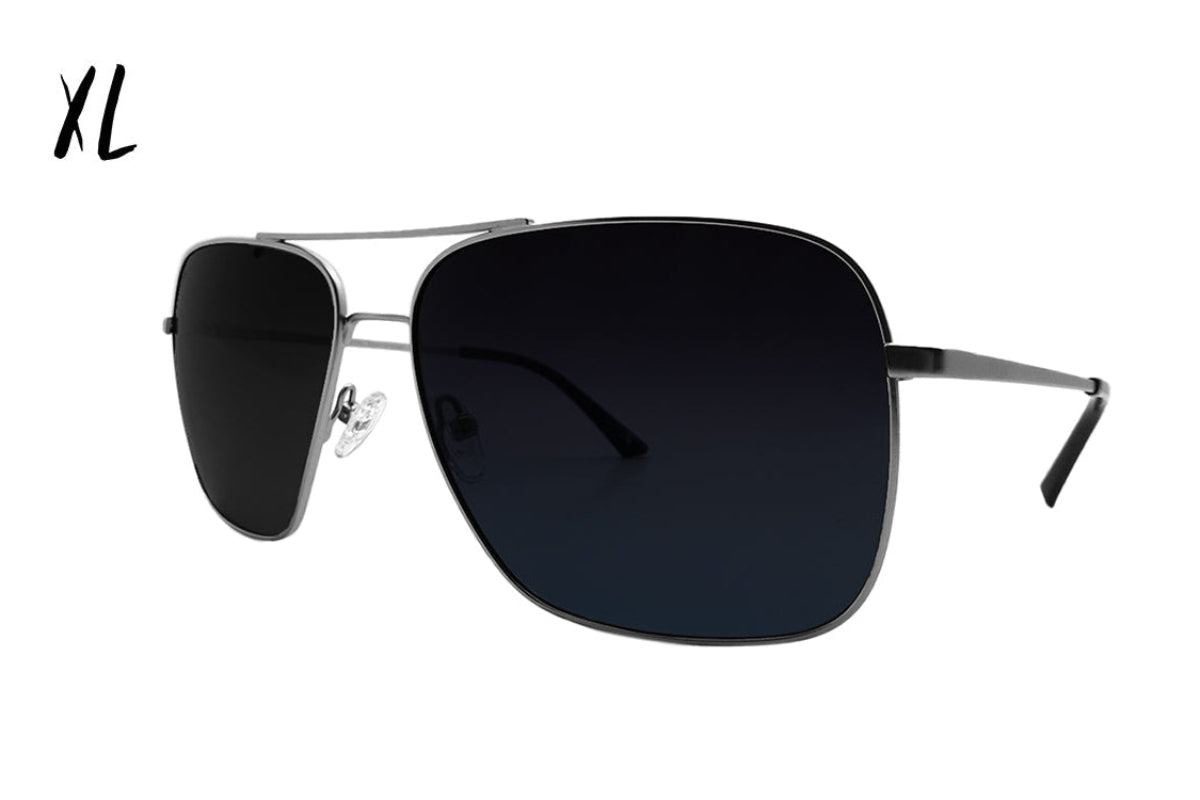 Coastal XL - Matte Silver - Blue Gradient Polarized