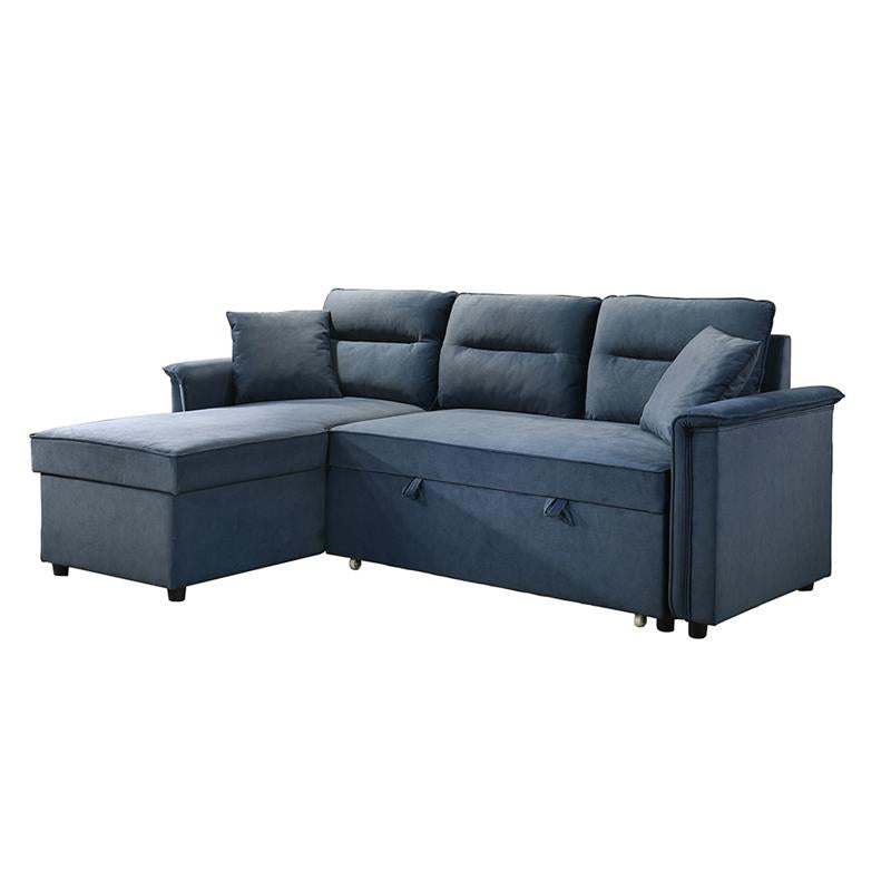 Delmar Chaise Sofa with Storage by Best Home - Blue
