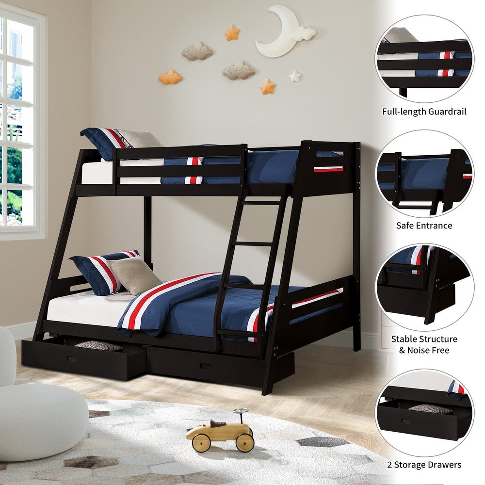 Emil 65" Twin/Full Bunk Bed by Furniture of America