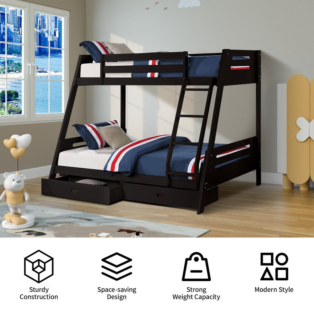 Emil 65" Twin/Full Bunk Bed by Furniture of America