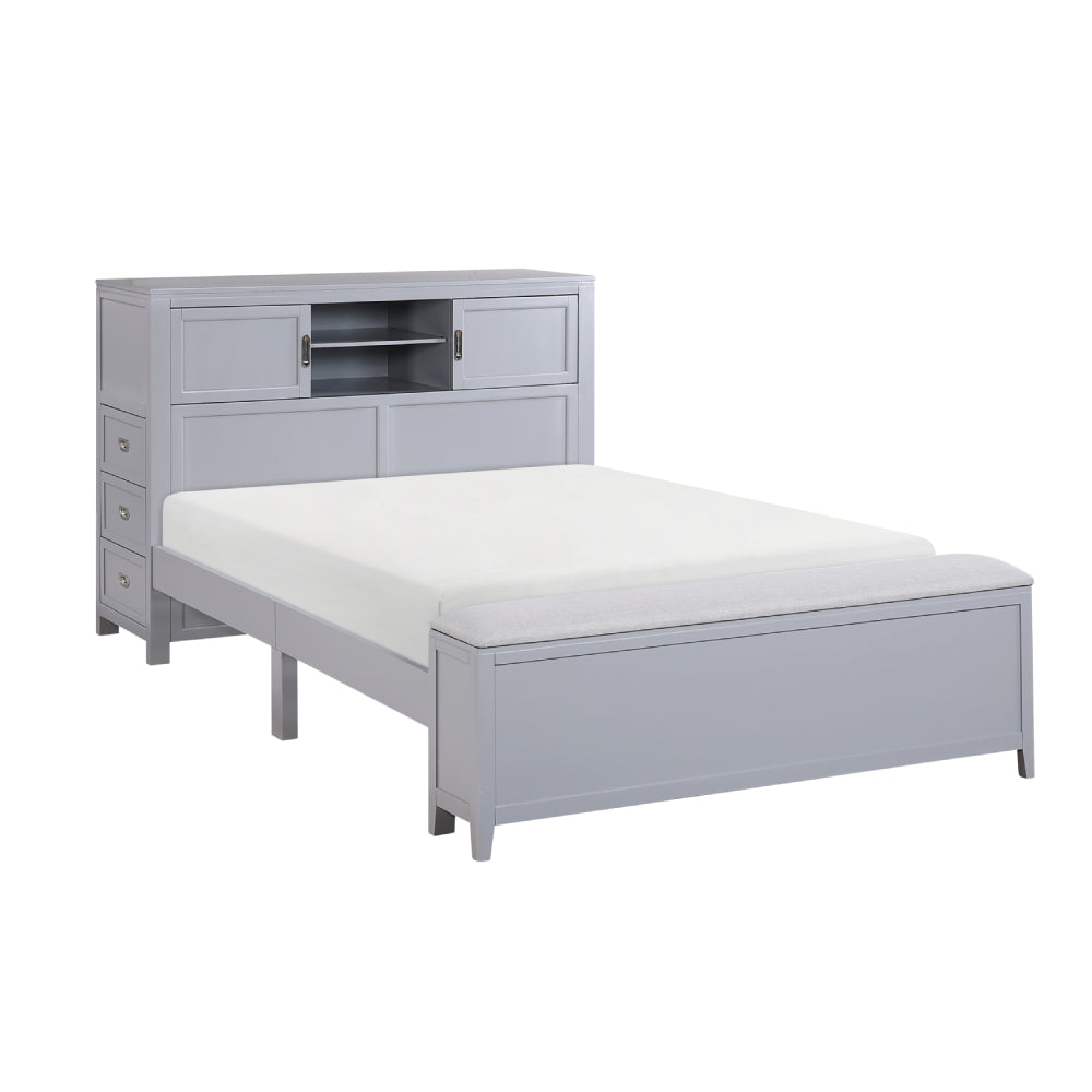 Youth Explorer Full Bookcase Platform Bed with Hidden Desk by Homelegance